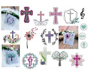 Stickserie ITH -  Rosenkranztasche Vol. 3